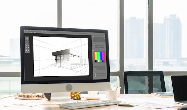 Moderna aplicación de software de diseño arquitectónico para empresas de arquitectos.