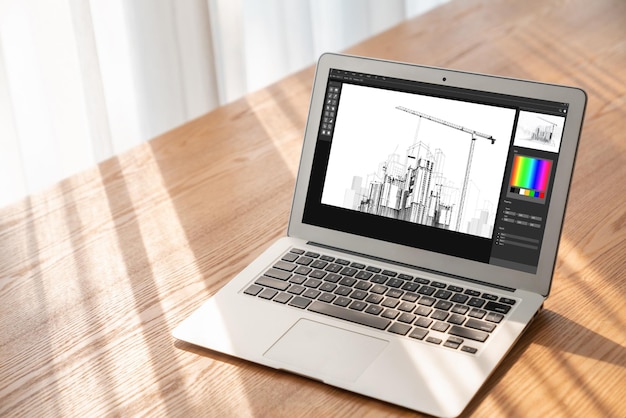 Moderna aplicación de software de diseño arquitectónico para empresas de arquitectos.