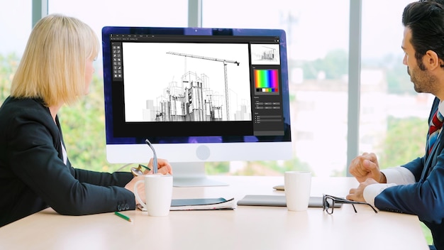 Moderna aplicación de software de diseño arquitectónico para empresas de arquitectos.