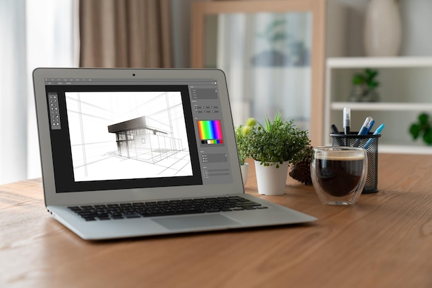 Moderna aplicación de software de diseño arquitectónico para empresas de arquitectos.