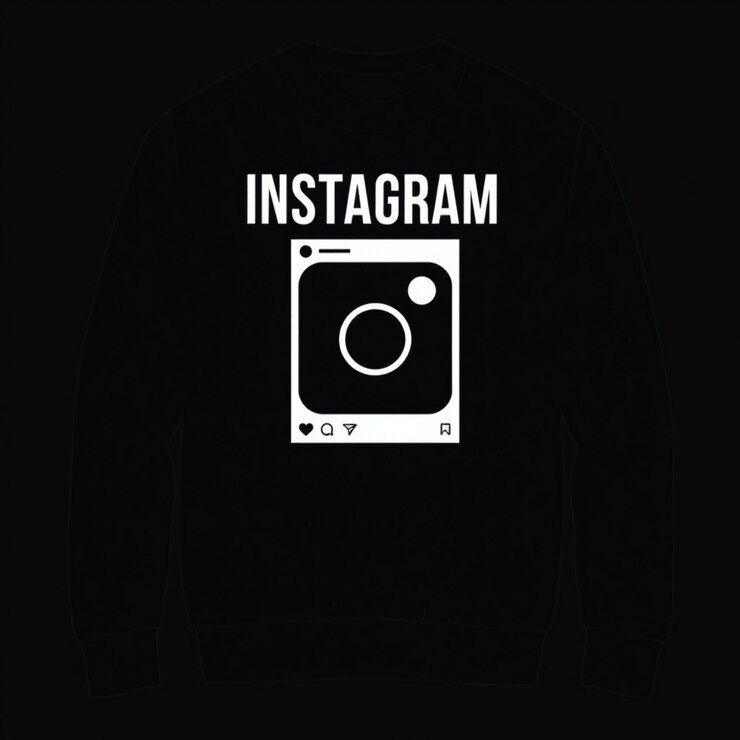Foto moderna camisola escura de modelo de mídia social do instagram