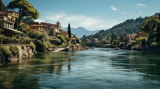 La moderna ciudad de Riverside, en Italia, tiene una vida bulliciosa