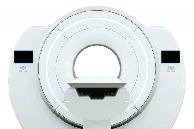 Moderna máquina de resonancia magnética en una habitación