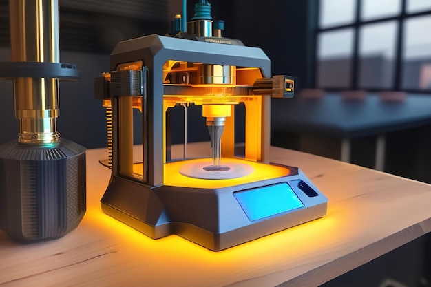 Foto moderna tecnología de impresión 3d