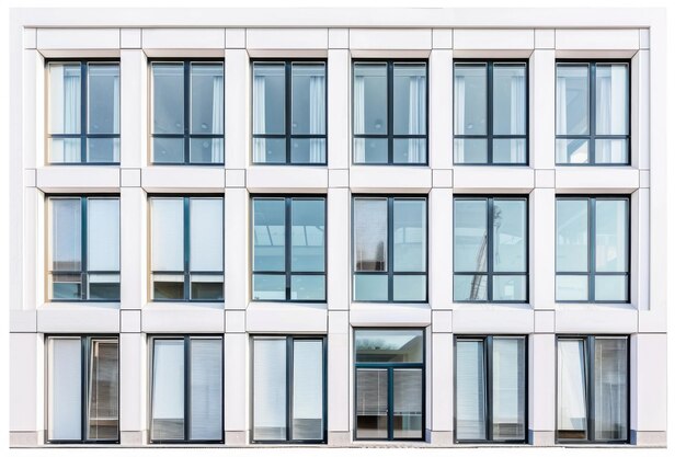 Modernas ventanas y marcos de puertas aislados sobre un fondo blanco