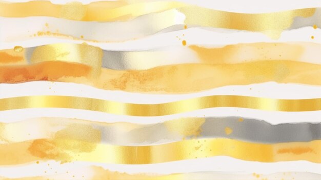 Moderne abstrakte Grunge-Goldstreifenmuster, flüssiger Aquarellhintergrund, generative KI