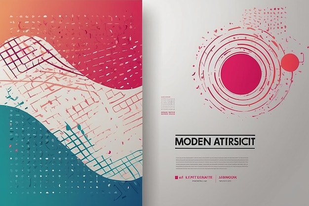 Moderne abstrakte Vorlage Hintergrund Broschüre Flugblatt Cover Vorlage Abstrakter Hintergrund Minimalistische Kunstwerke und geometrische Formen
