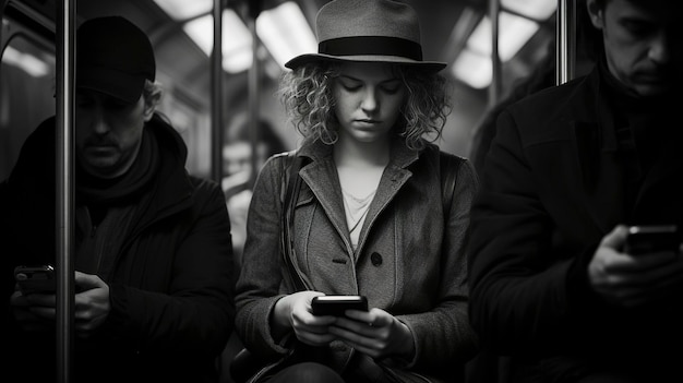 Moderne alternde Menschen am Telefon