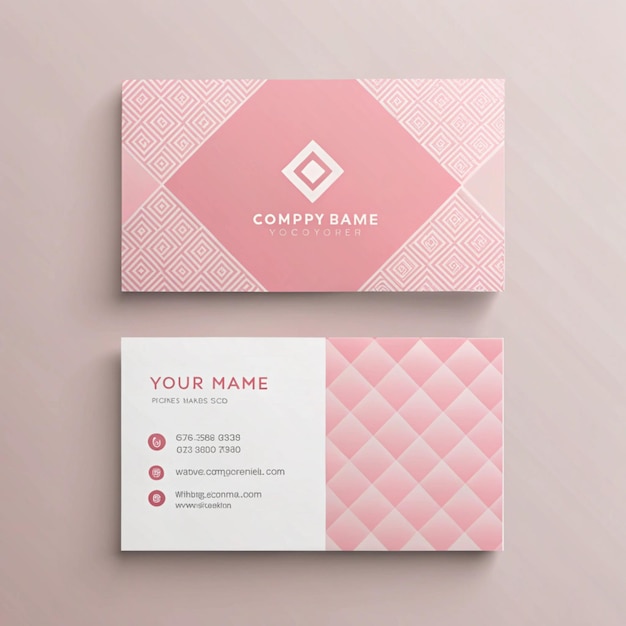 Moderne Baby-Pink-Visitenkarten-Vorlage