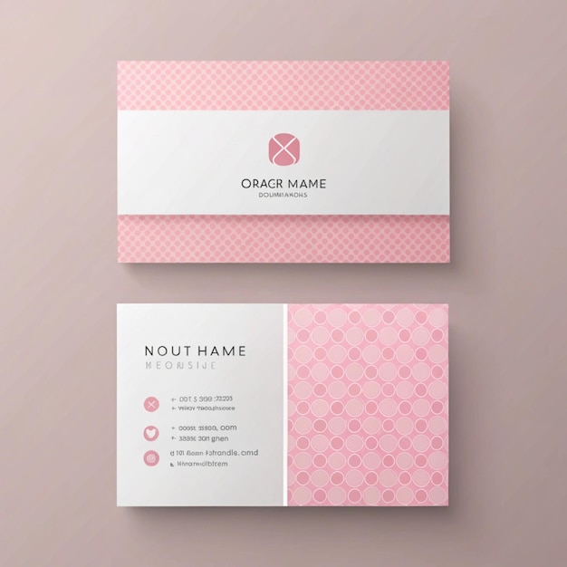 Moderne Baby-Pink-Visitenkarten-Vorlage