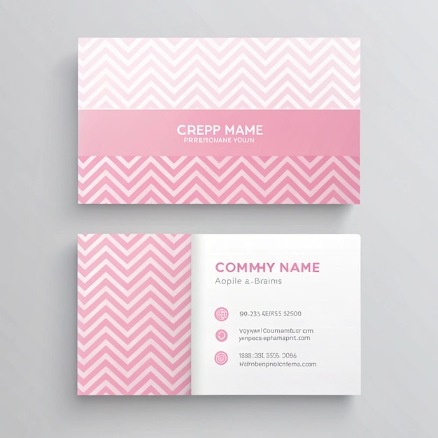 Moderne Baby-Pink-Visitenkarten-Vorlage