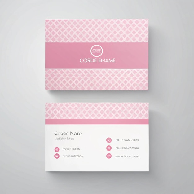 Moderne Baby-Pink-Visitenkarten-Vorlage