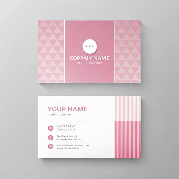 Moderne Baby-Pink-Visitenkarten-Vorlage