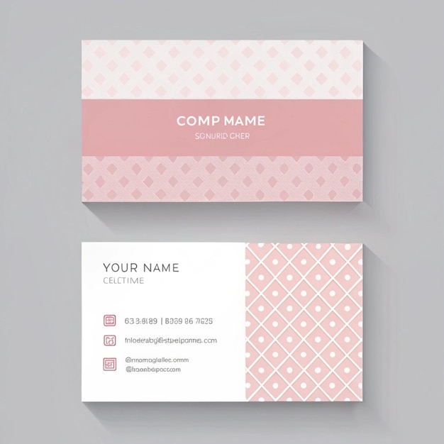 Moderne Baby-Pink-Visitenkarten-Vorlage