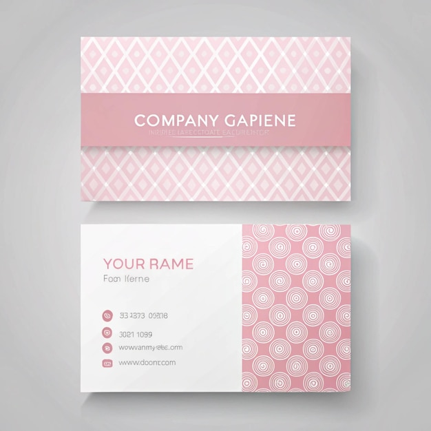 Moderne Baby-Pink-Visitenkarten-Vorlage