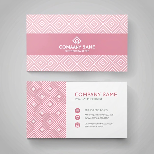 Moderne Baby-Pink-Visitenkarten-Vorlage