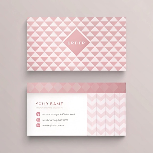 Moderne Baby-Pink-Visitenkarten-Vorlage