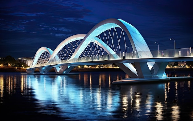 Moderne Brücke über den Mondlichtfluss