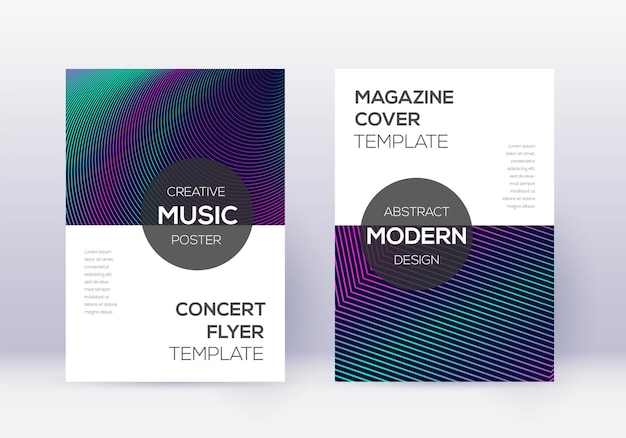 Moderne Cover-Design-Vorlagen-Satz Neon-Abstract li