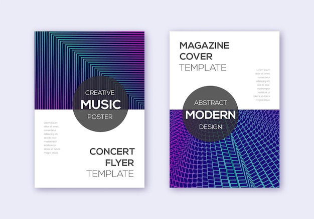 Moderne Cover-Design-Vorlagen-Satz Neon-Abstract li