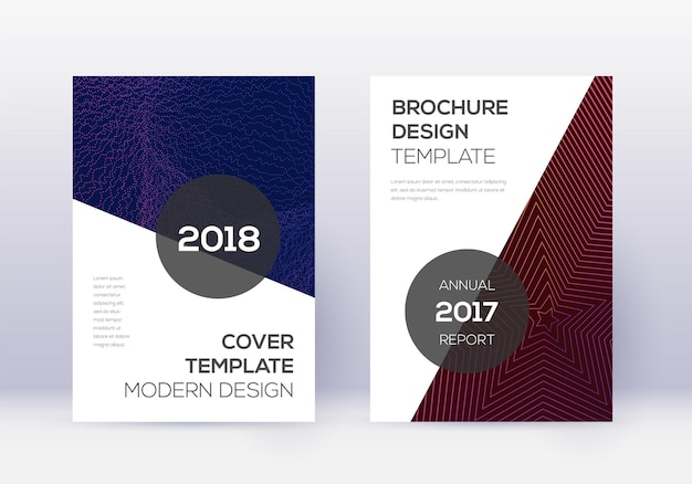 Moderne Cover-Design-Vorlagen Violet Abstract