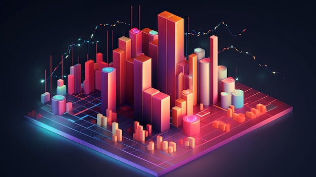 Moderne Diagramme Börse für Web-Marketing-Design Fondshandelskonzept Vermögenskonzept Geschäftsmarketingkonzept Börsenhandel