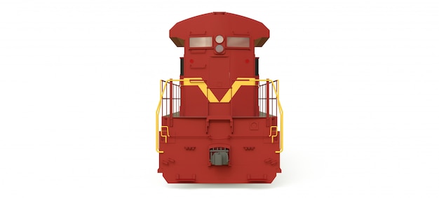 Moderne Diesel-Eisenbahnlokomotive mit großer Kraft und Stärke zum Bewegen langer und schwerer Eisenbahnzüge