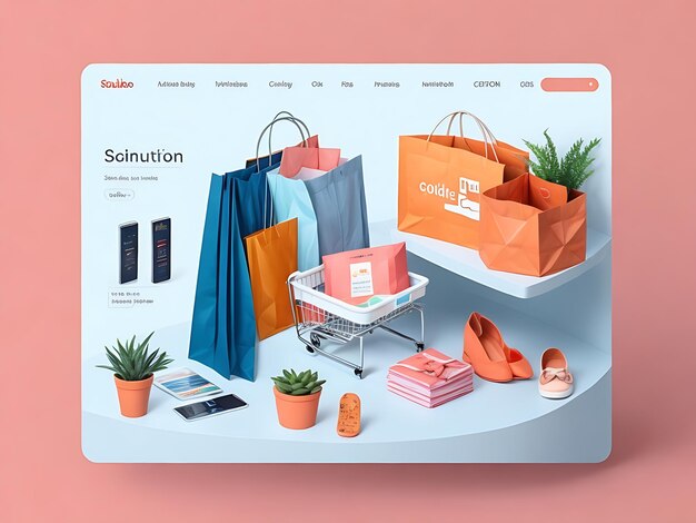 Moderne E-Commerce-Plattform mit verschiedenen Produkten