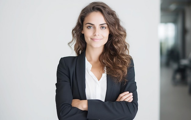 Foto moderne erfolgreiche frau in der unternehmenskultur