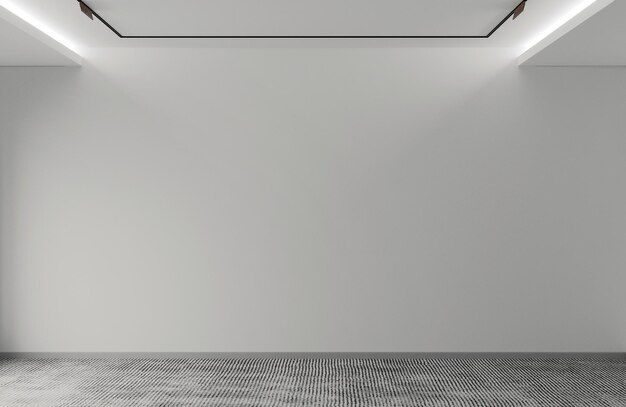 Foto moderne gemütliche innenräume des wohnzimmers und leere weiße farbe wand hintergrund 3d-rendering