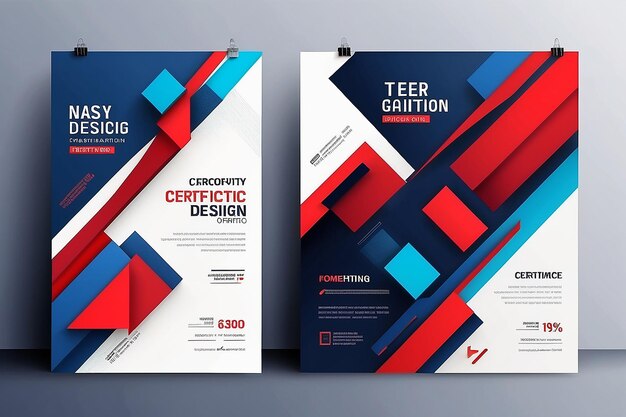 Moderne geometrische Eleganz Blau-Rot Abstrakt Hintergrund für Corporate Design