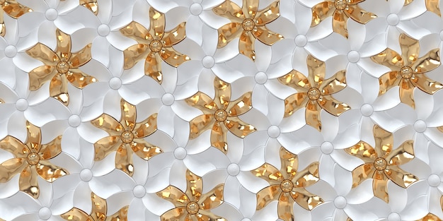 Moderne geometrische Tapete futuristisches Technologie-Design Gold und weißer Hintergrund