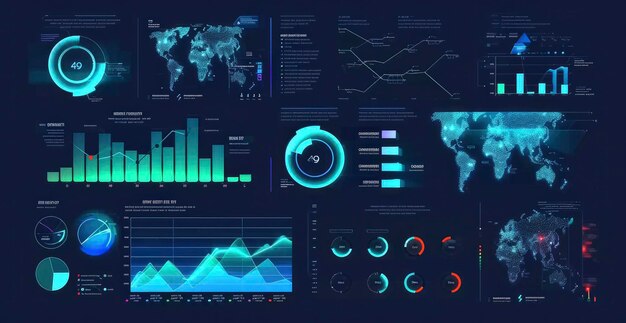 Foto moderne geschäfte mit statistikdiagrammen und finanzdiagrammen