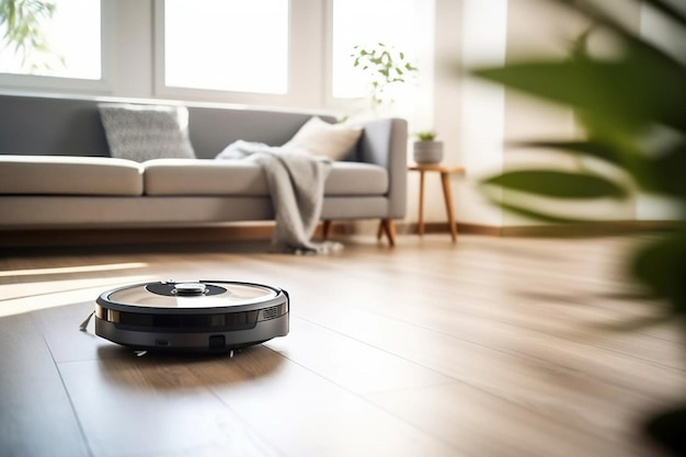 Moderne Haushaltsbodensaugerroboter automatische Reinigungstechnologie Smart Home