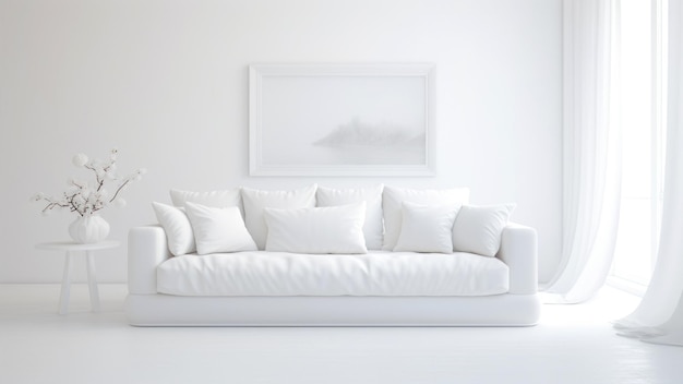 Foto moderne helle weiße innenräume