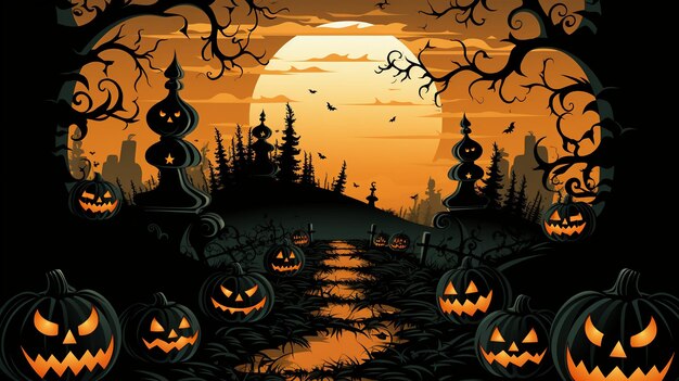 moderne Illustration, die den Halloween-Tag darstellt