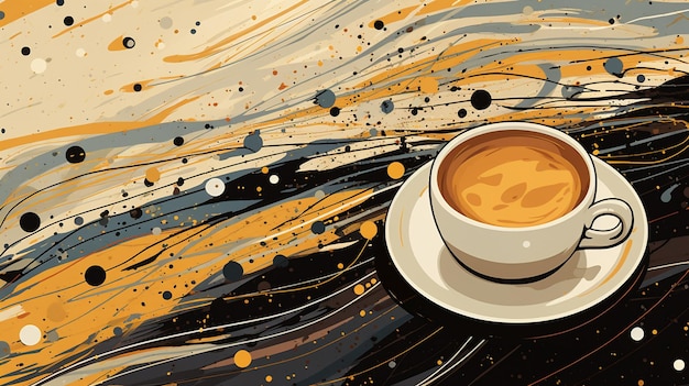moderne Illustration, die den Kaffeetag darstellt