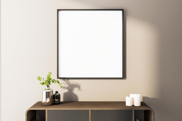 Moderne Innenarchitektur mit leeren Plakaten an der Wand