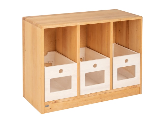 Moderne Kommode oder Schublade isoliert auf weißem Hintergrund. Holzmöbel für die Inneneinrichtung