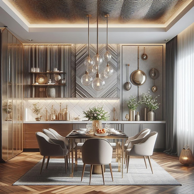 Moderne Luxus-Schöne Mock-Up-Szene Wohnzimmer Innenarchitektur Muster Wand Hintergrund