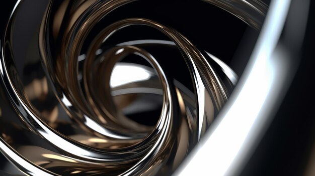 Moderne Metallspirale Metalltextur Generative KI