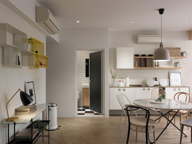 Moderne minimalistische Wohnungsinterieur