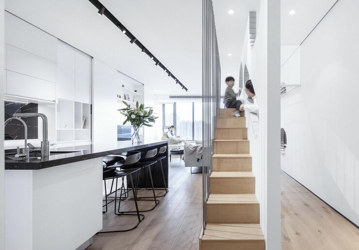 Foto moderne minimalistische wohnungsinterieur