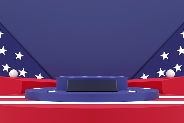 moderne mockup podium display vereinigte staaten von amerika display banner