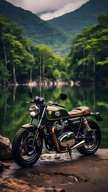 Moderne Motorrad-Mobile-Wallpapier-Biker-Landschaft