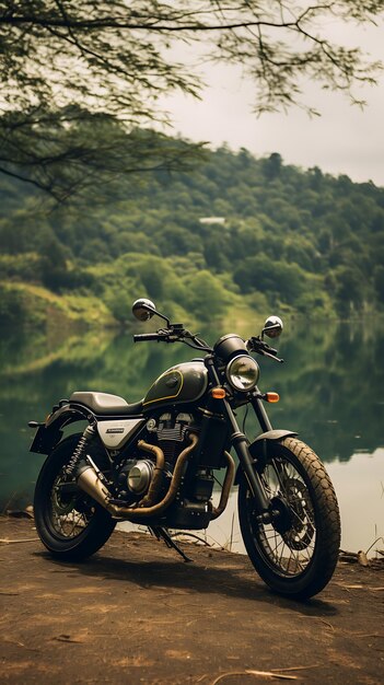 Moderne Motorrad-Mobile-Wallpapier-Biker-Landschaft