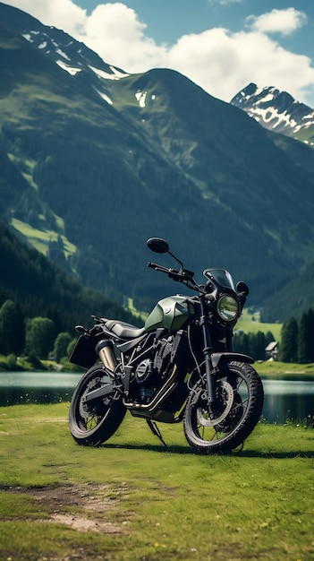 Moderne Motorrad-Mobile-Wallpapier-Biker-Landschaft