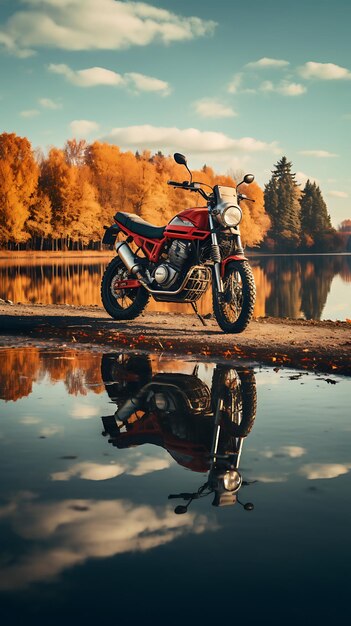 Moderne Motorrad-Mobile-Wallpapier-Biker-Landschaft