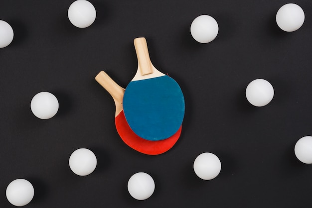 Foto moderne pingpong-ausrüstungszusammensetzung