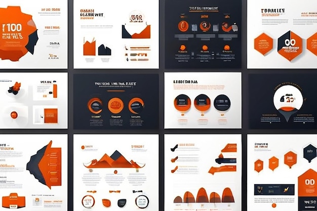 Foto moderne präsentations-slide-vorlagen infografik-elemente vorlage für das web druck jahresbericht broschüre geschäftsflyer broschür marketing und werbung vorlage